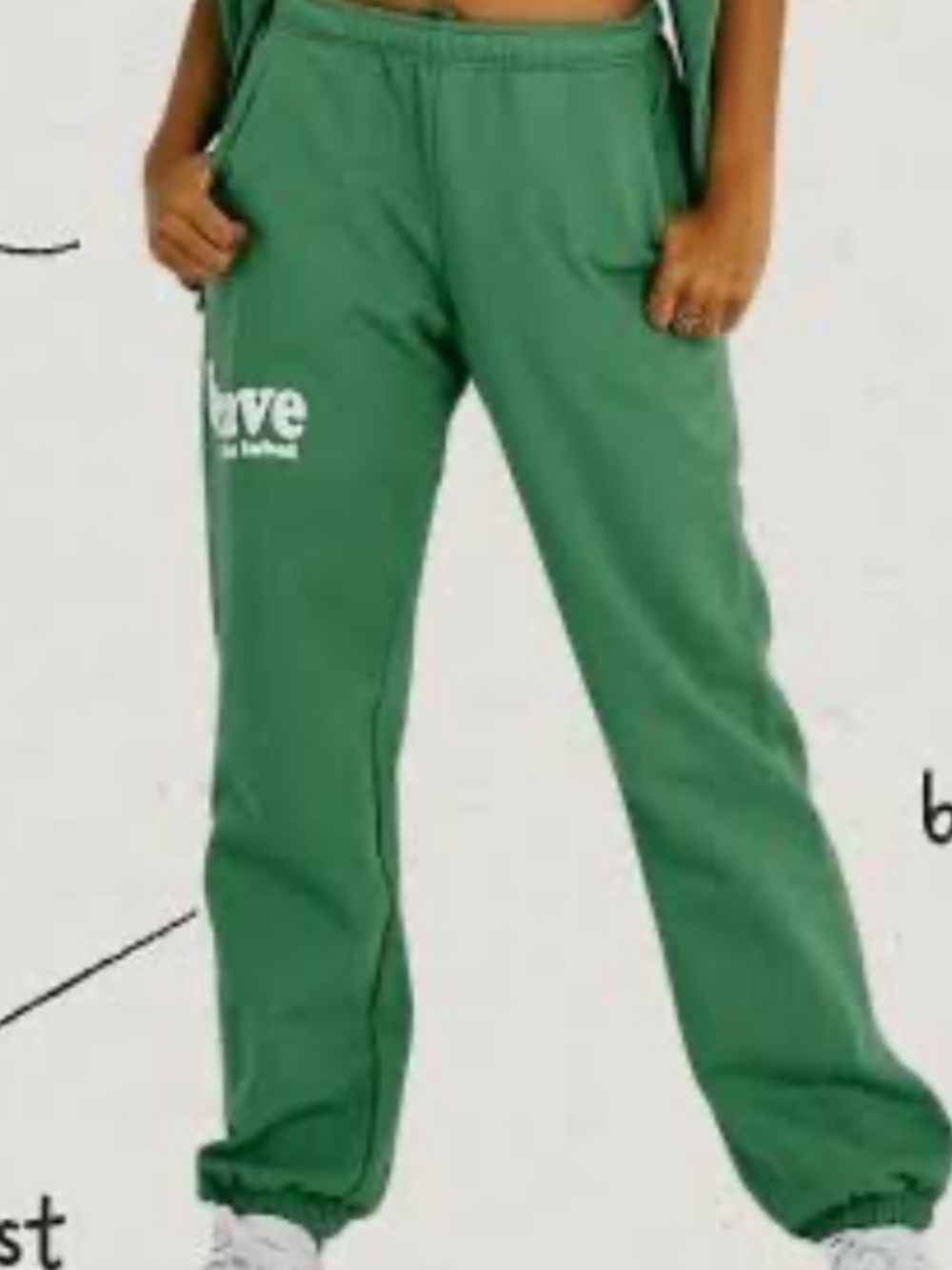 Brave the label green joggers/sweat pants